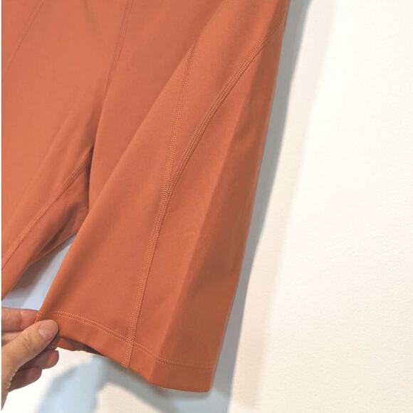 Girlfriend Collective High Rise Bike Short Dark Coral Athleisure Spring Medium - Picture 4 of 9